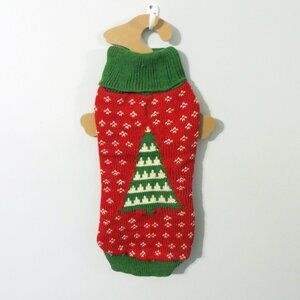NWT size SMALL dog NEW sweater WORLD MARKET knit pet Red Green Christmas Tree